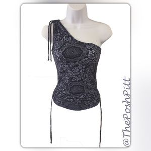 Express Asymmetrical Shoulder Sleeveless Top